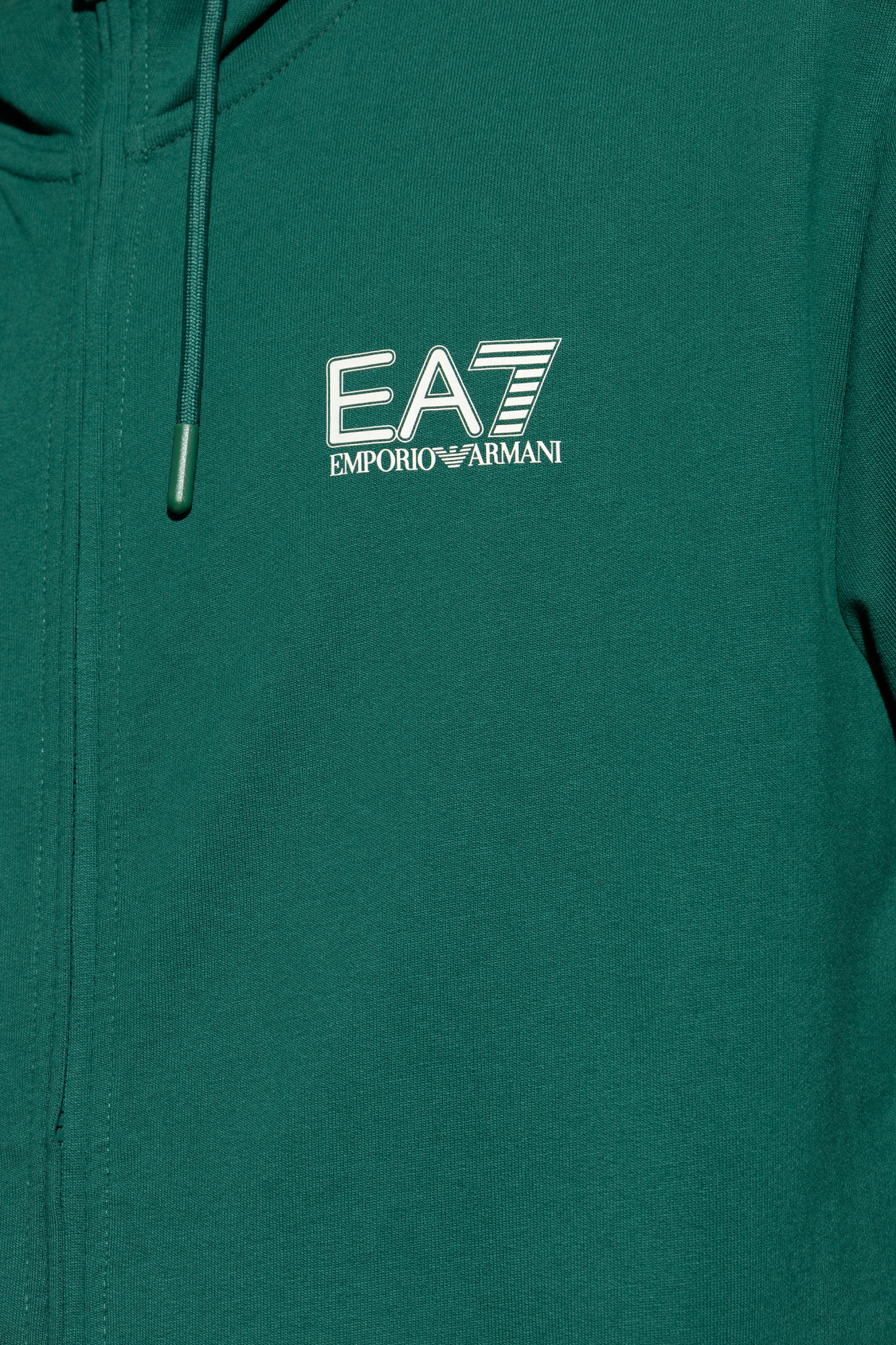 【関税&送料込】Emporio Armani Mint Green Cotton Sweatshirt Emporio Armani - Teen Boys Ivory & Green Cotton Knit Jumper